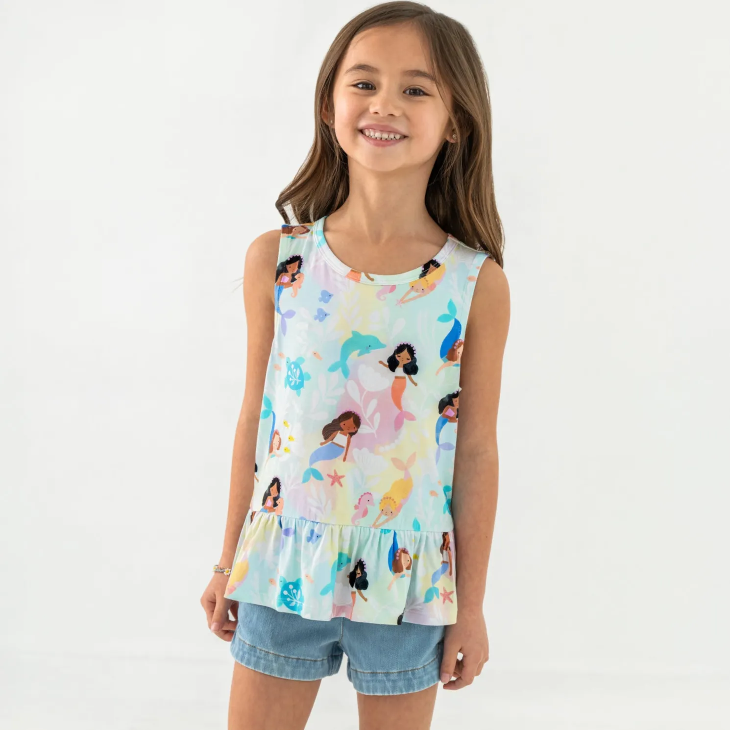 Mystic Mermaids Peplum Tank