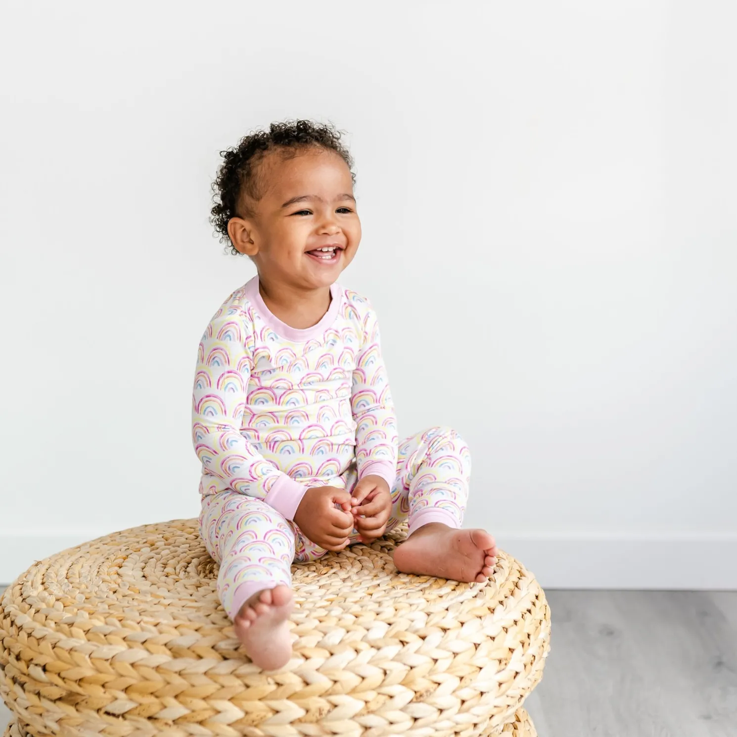 Pastel Rainbows Two-Piece Pajama Set