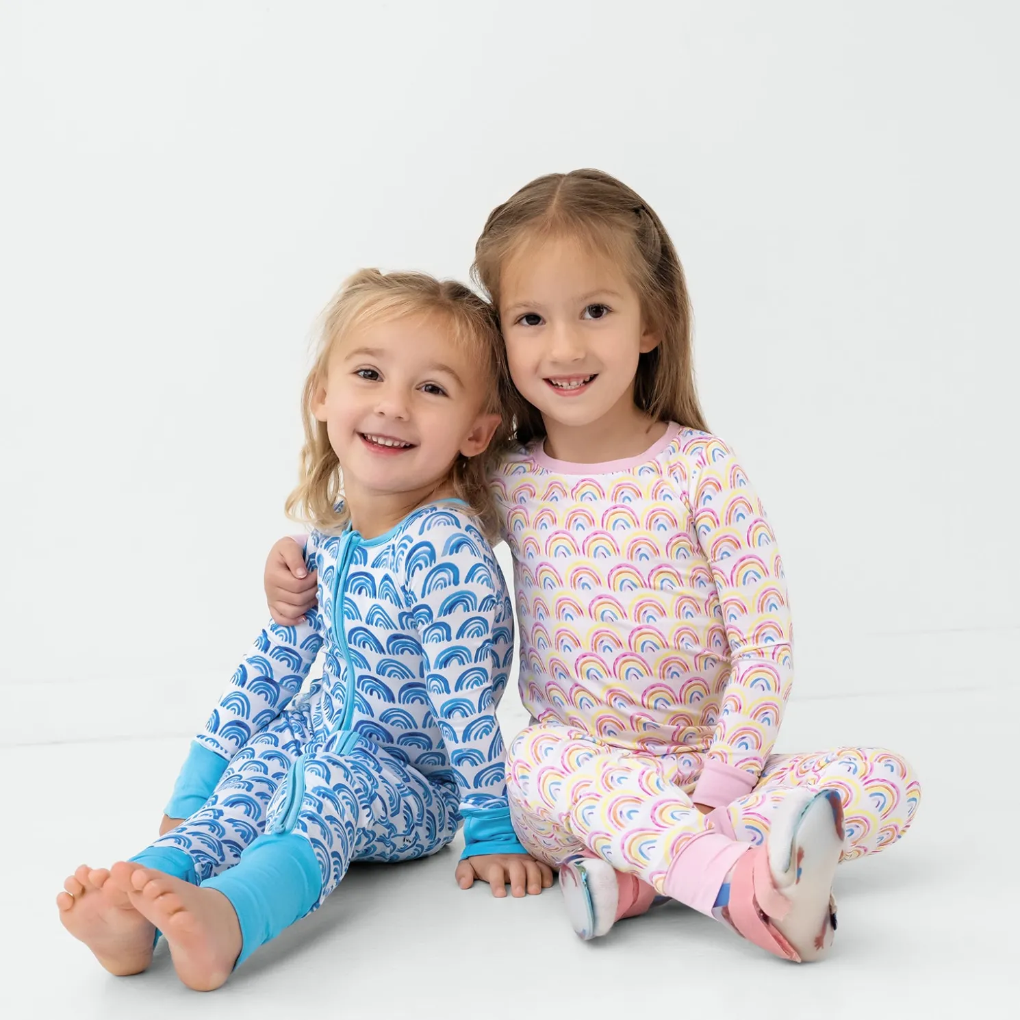 Pastel Rainbows Two-Piece Pajama Set