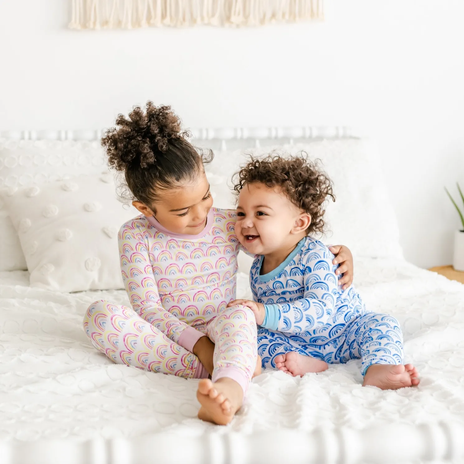 Pastel Rainbows Two-Piece Pajama Set