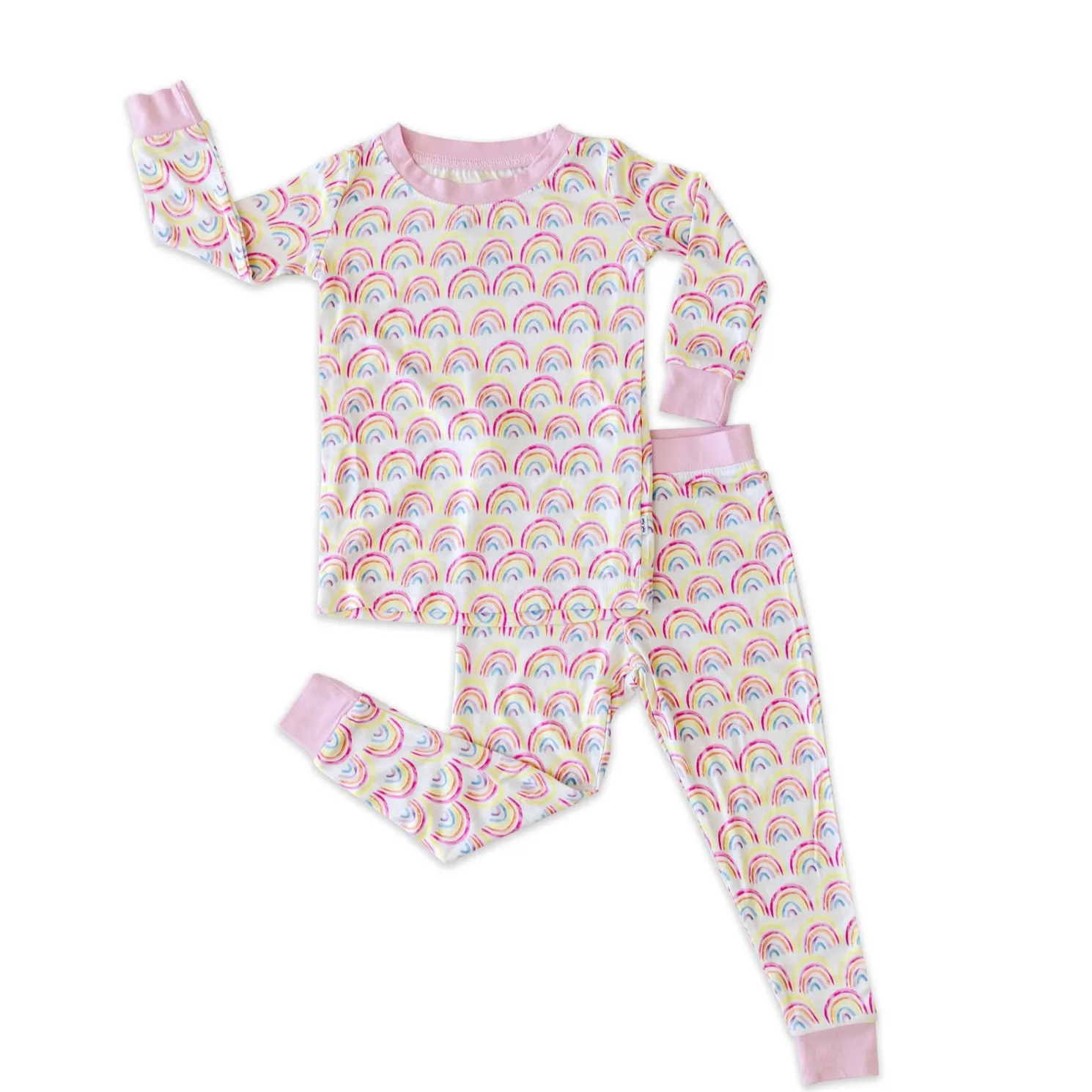 Pastel Rainbows Two-Piece Pajama Set