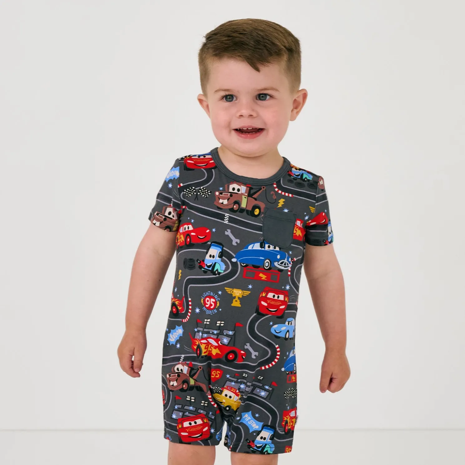 Piston Cup Pocket Shorty Romper