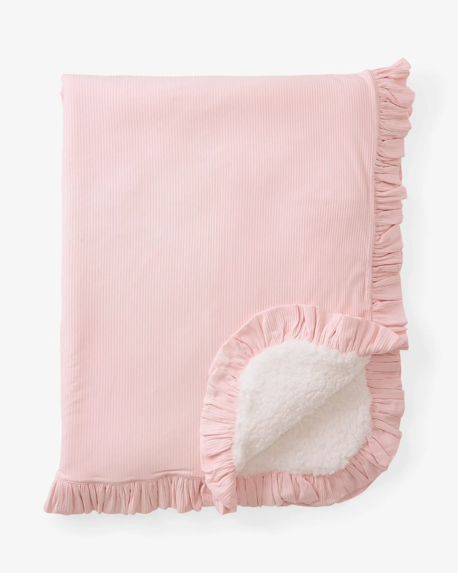 Prima Pink Ribbed Ruffle Mini Cloud Blanket®
