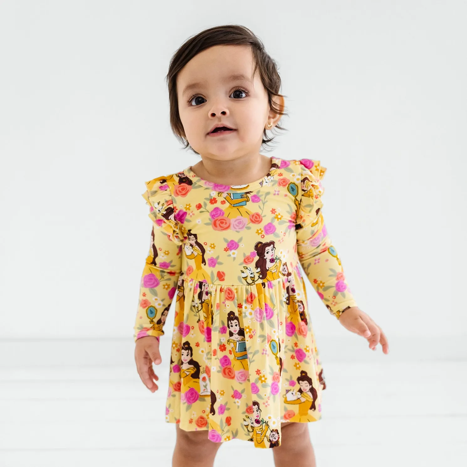 Princess Belle Flutter Twirl Dress with Bodysuit