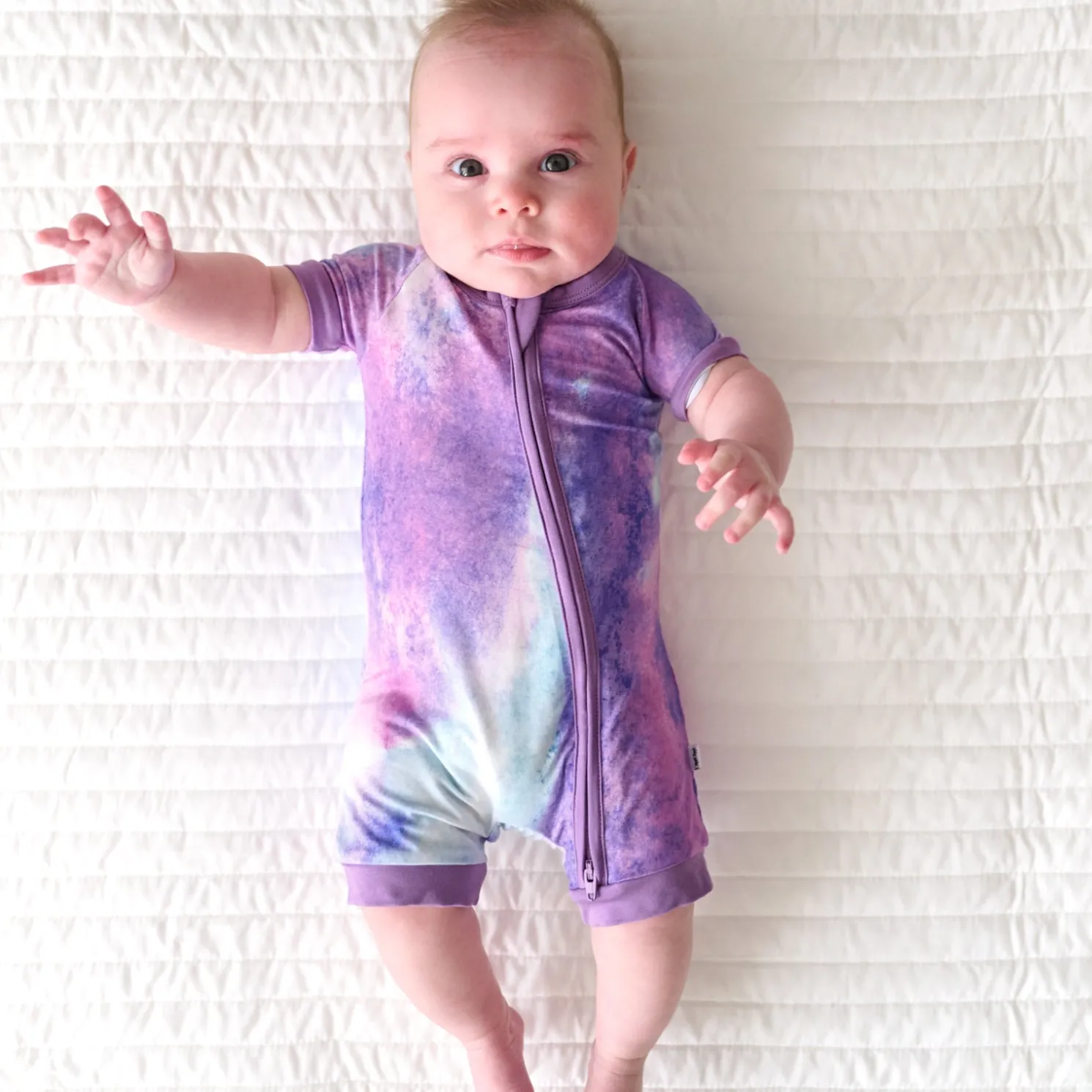 Purple Watercolor Shorty Zippy