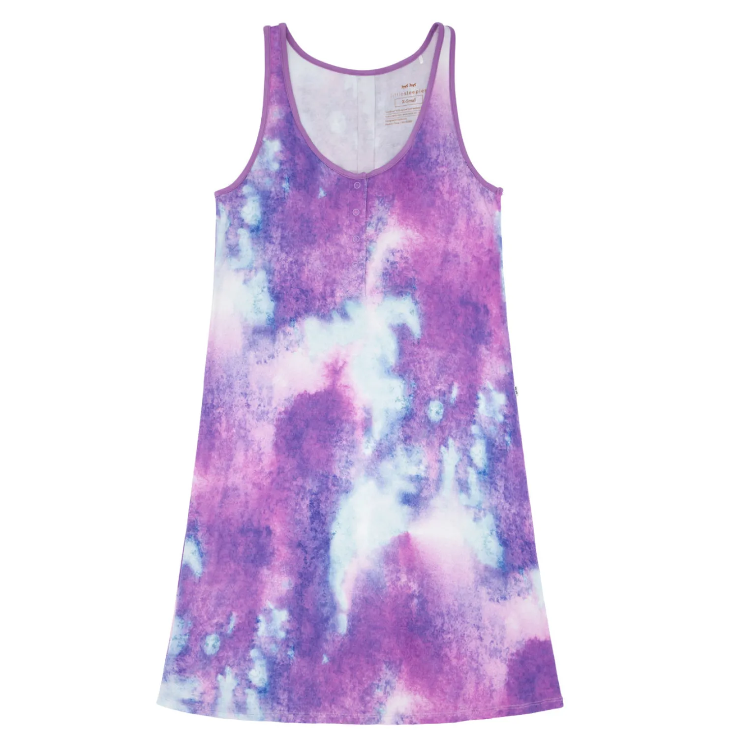 Purple Watercolor Women's Sleeveless Nightgown