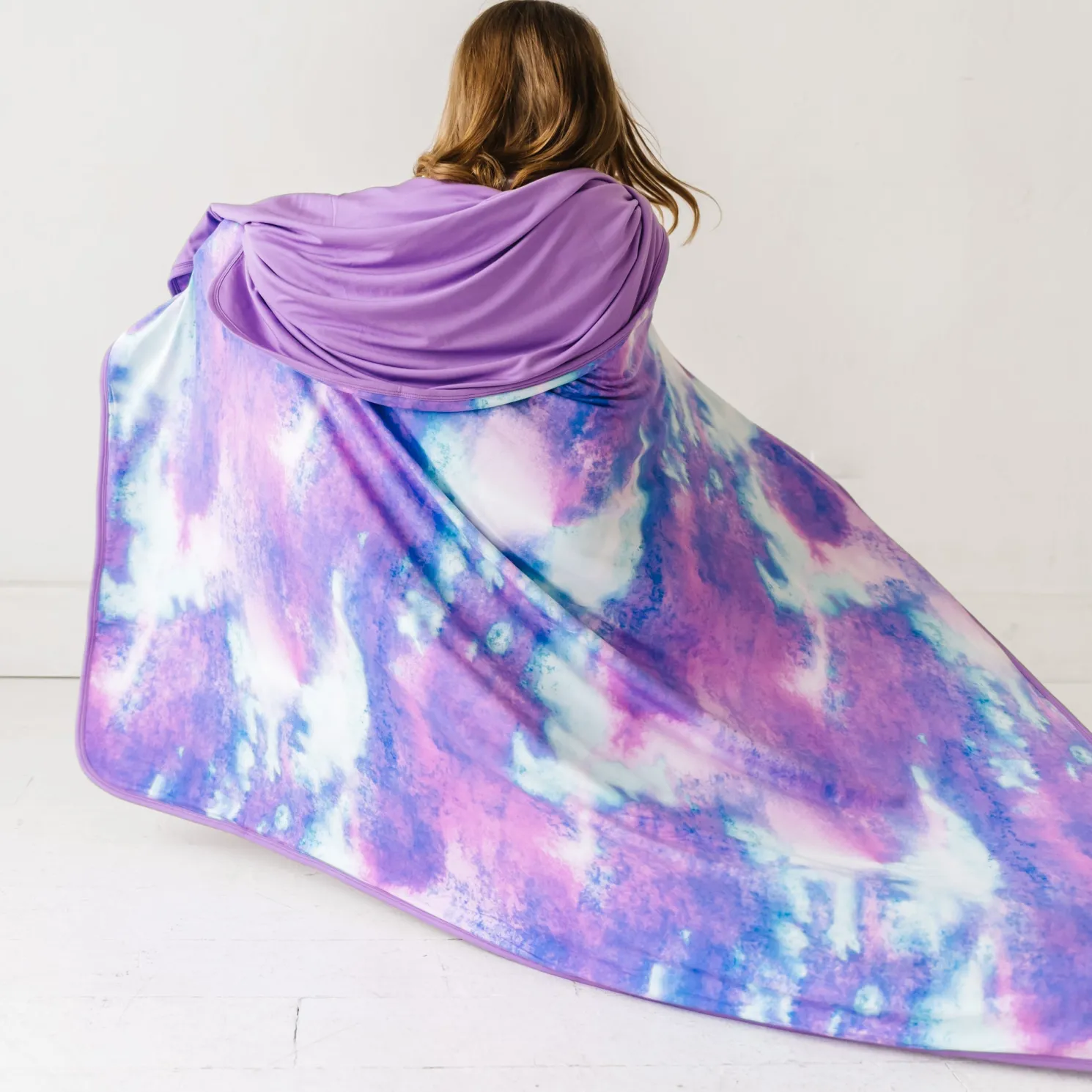 Purple Watercolor Large Cloud Blanket®
