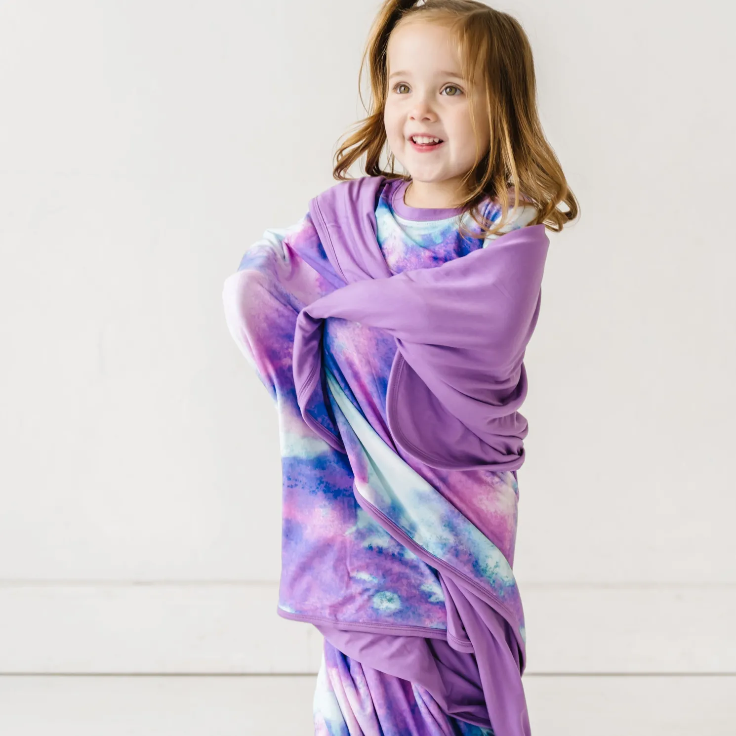 Purple Watercolor Large Cloud Blanket®