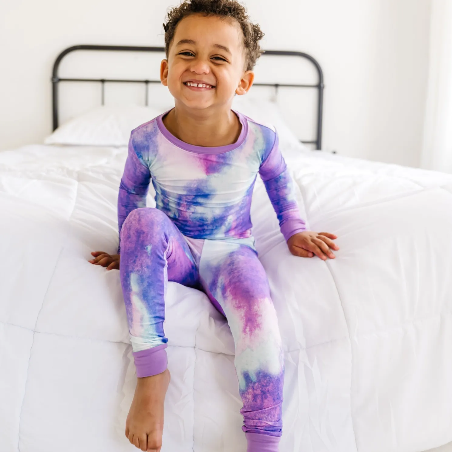 Purple Watercolor Two-Piece Pajama Set