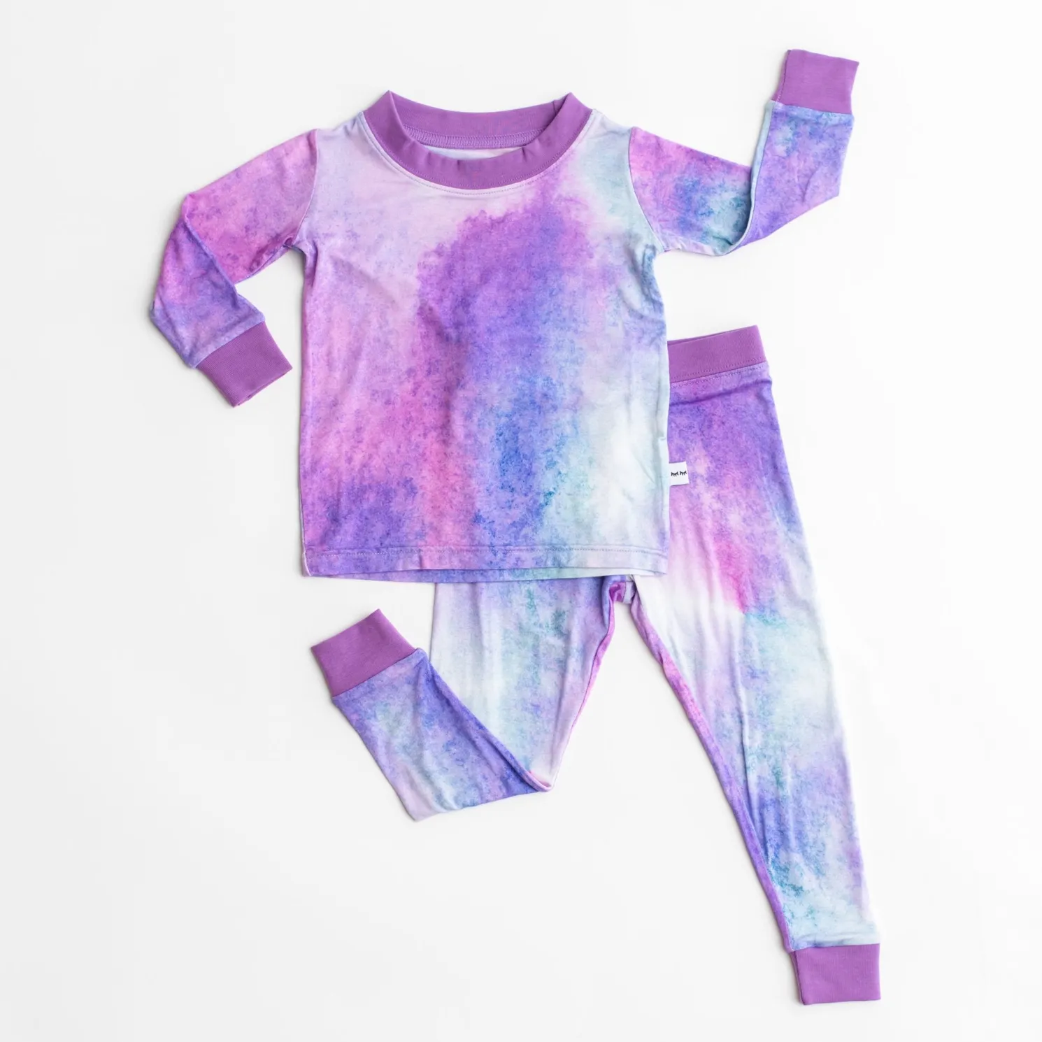 Purple Watercolor Two-Piece Pajama Set