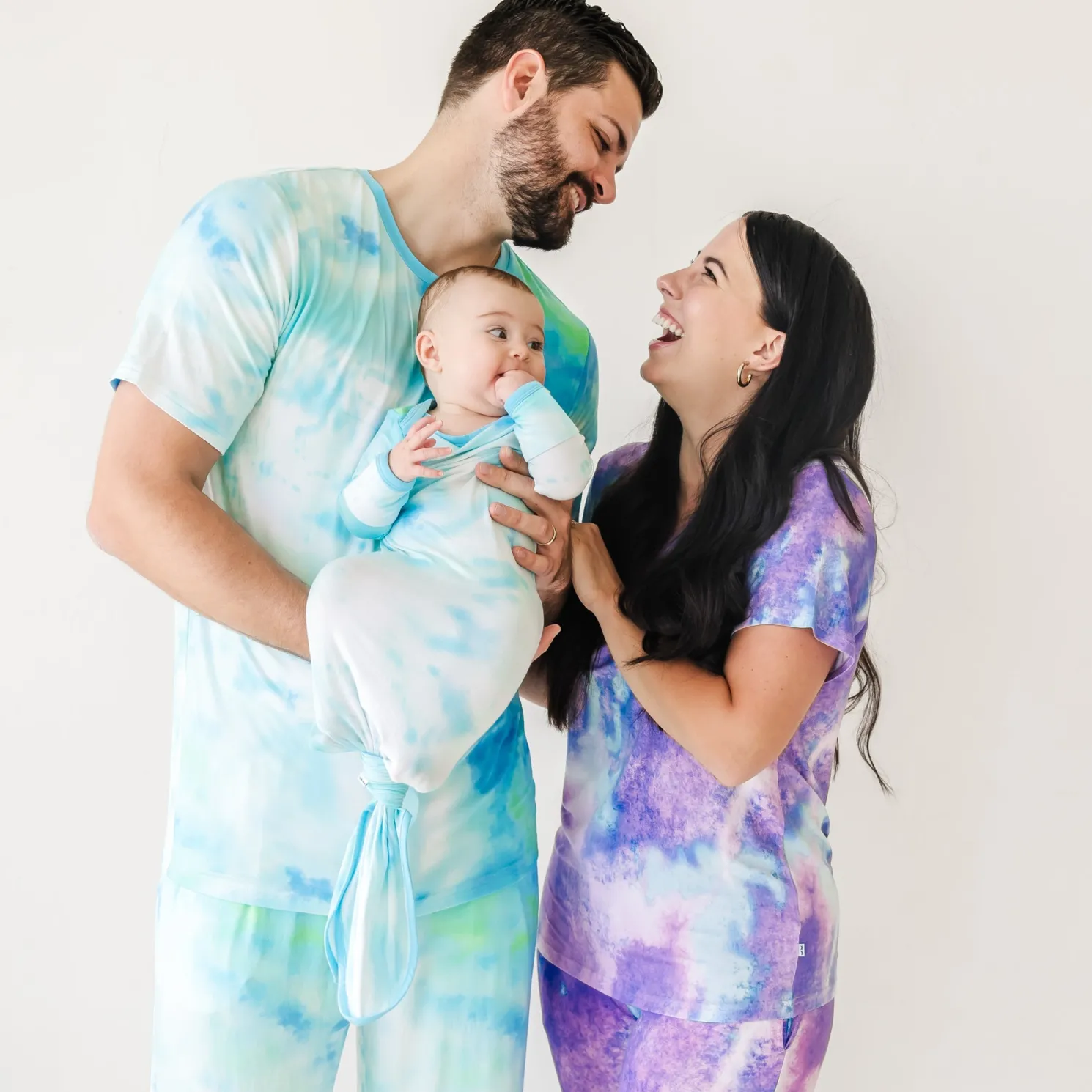 Purple Watercolor Women's Short Sleeve Pajama Top