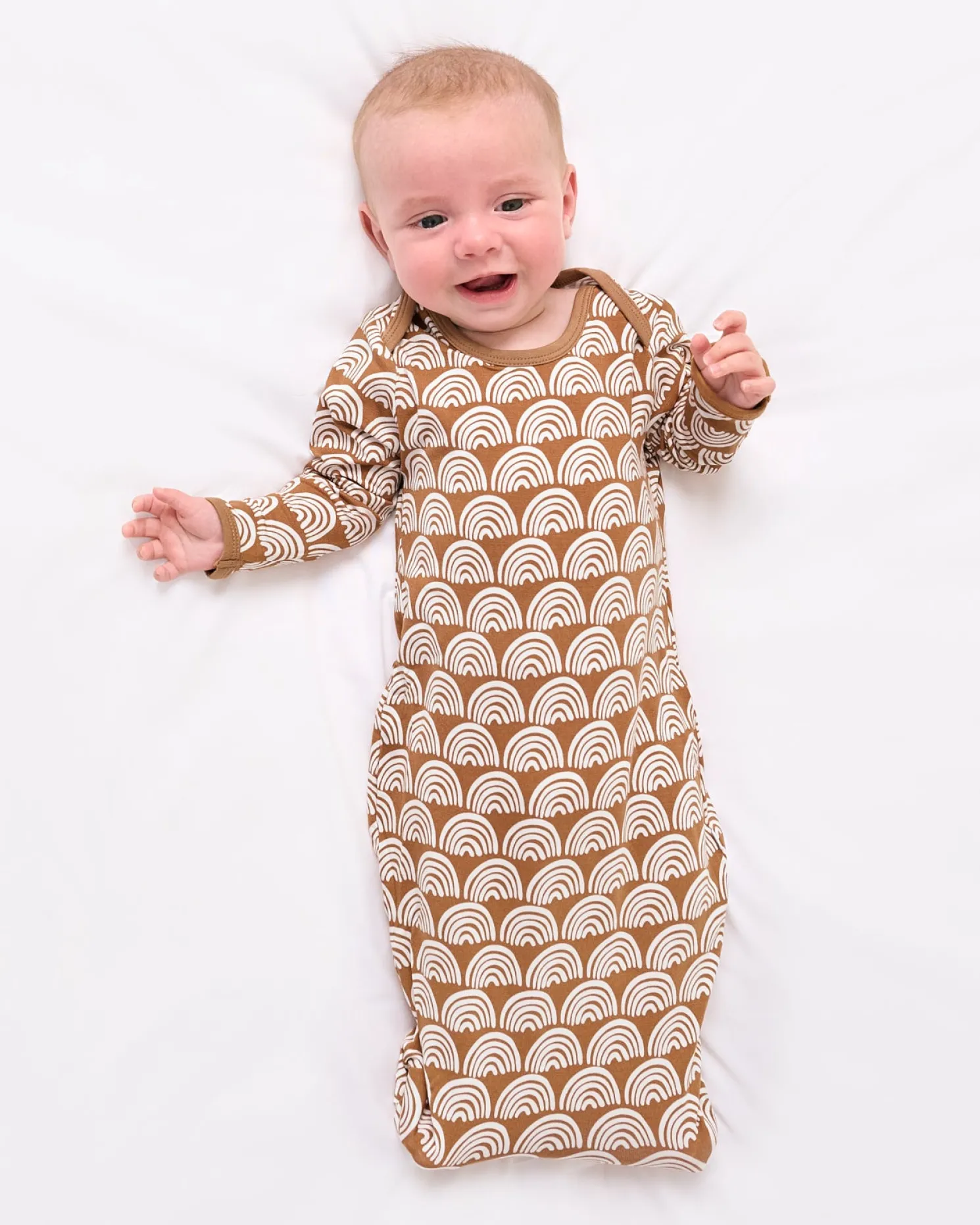 Rust Rainbows Infant Gown