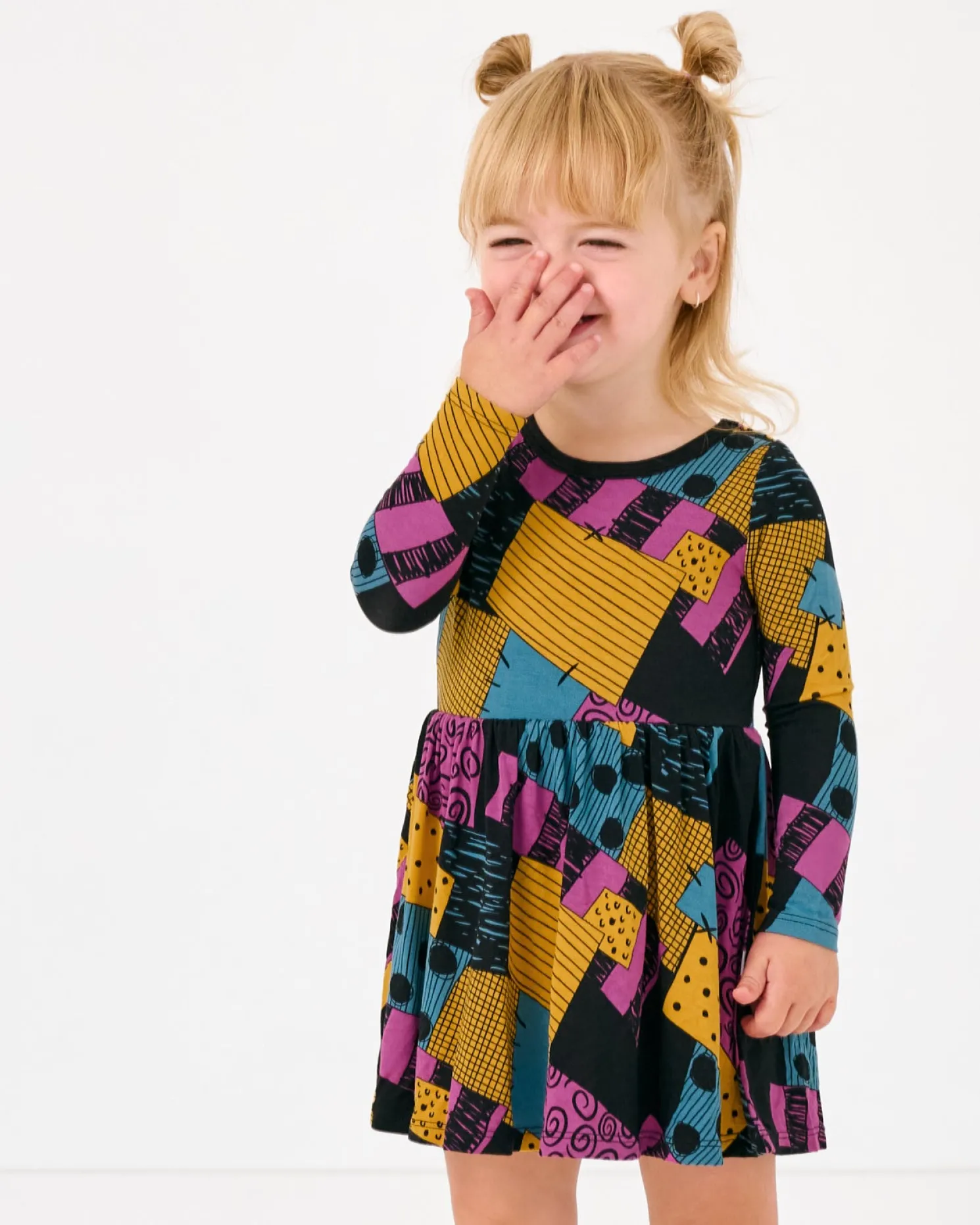 Sally's Patchwork Twirl Dress with Bodysuit