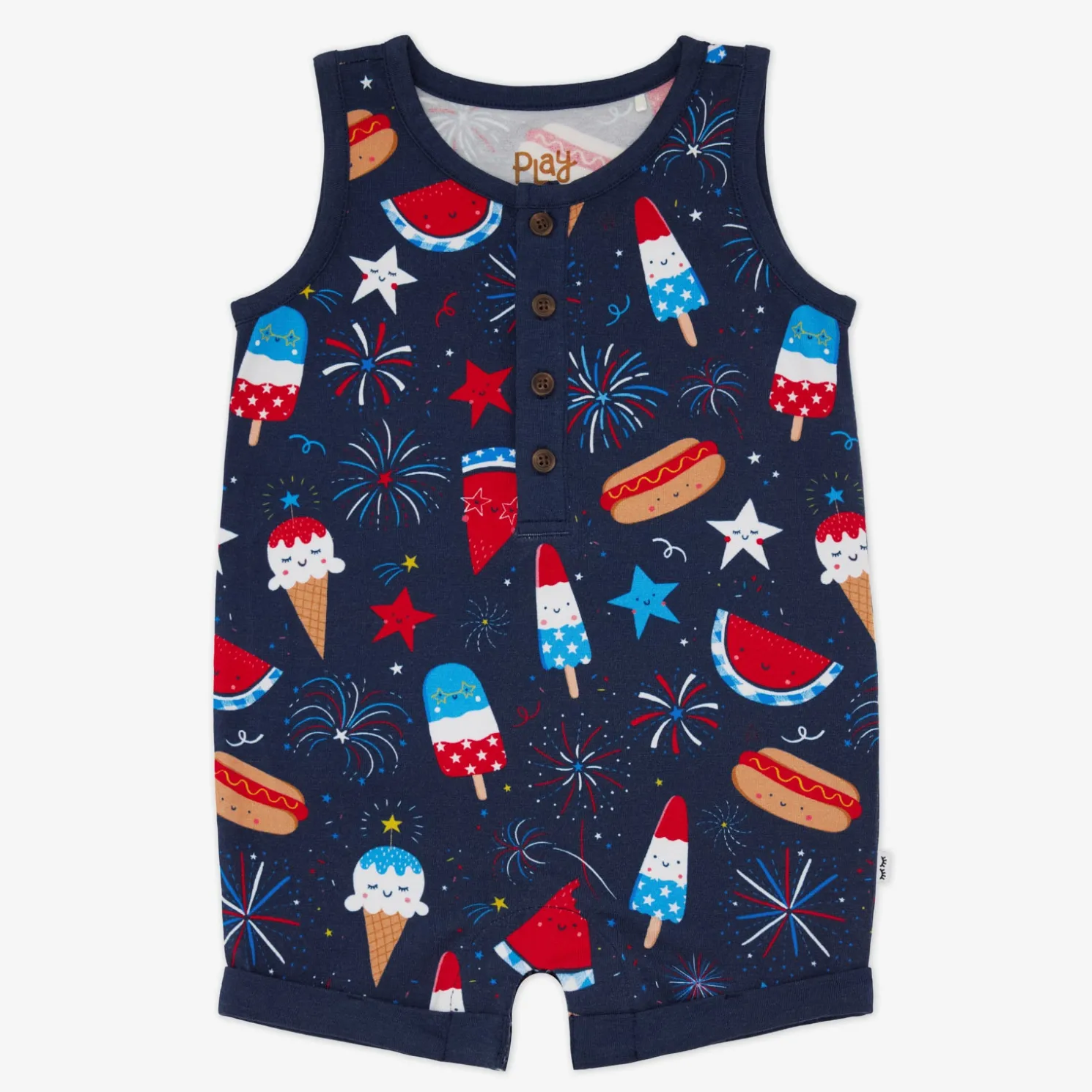Snacks & Sparkles Henley Romper