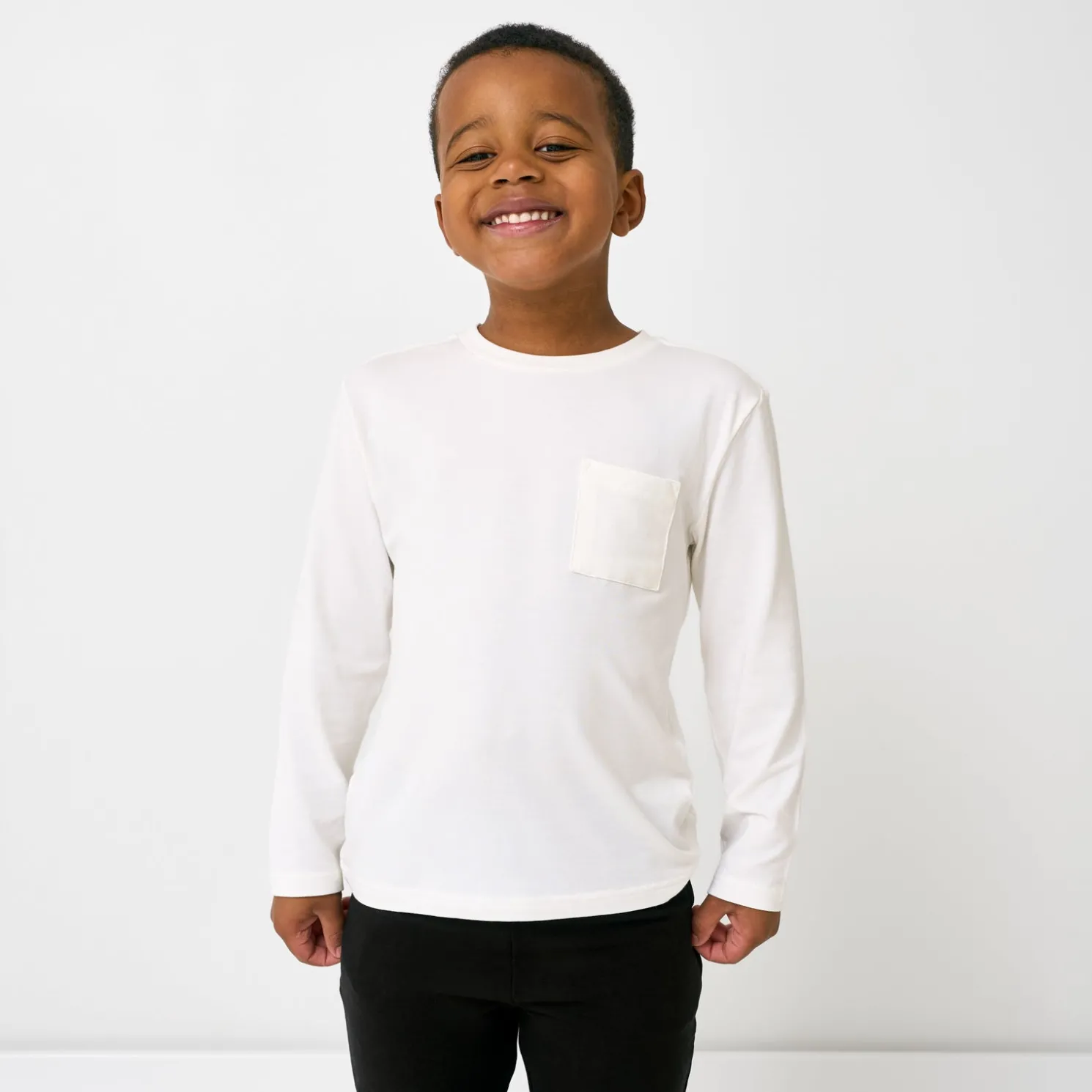 Soft White Relaxed Pocket Tee