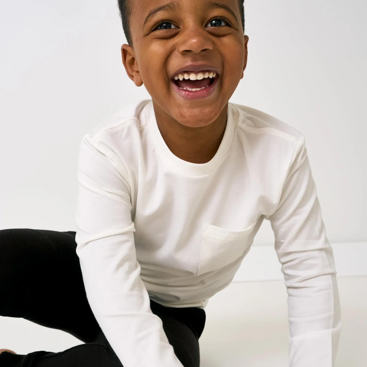 Soft White Relaxed Pocket Tee