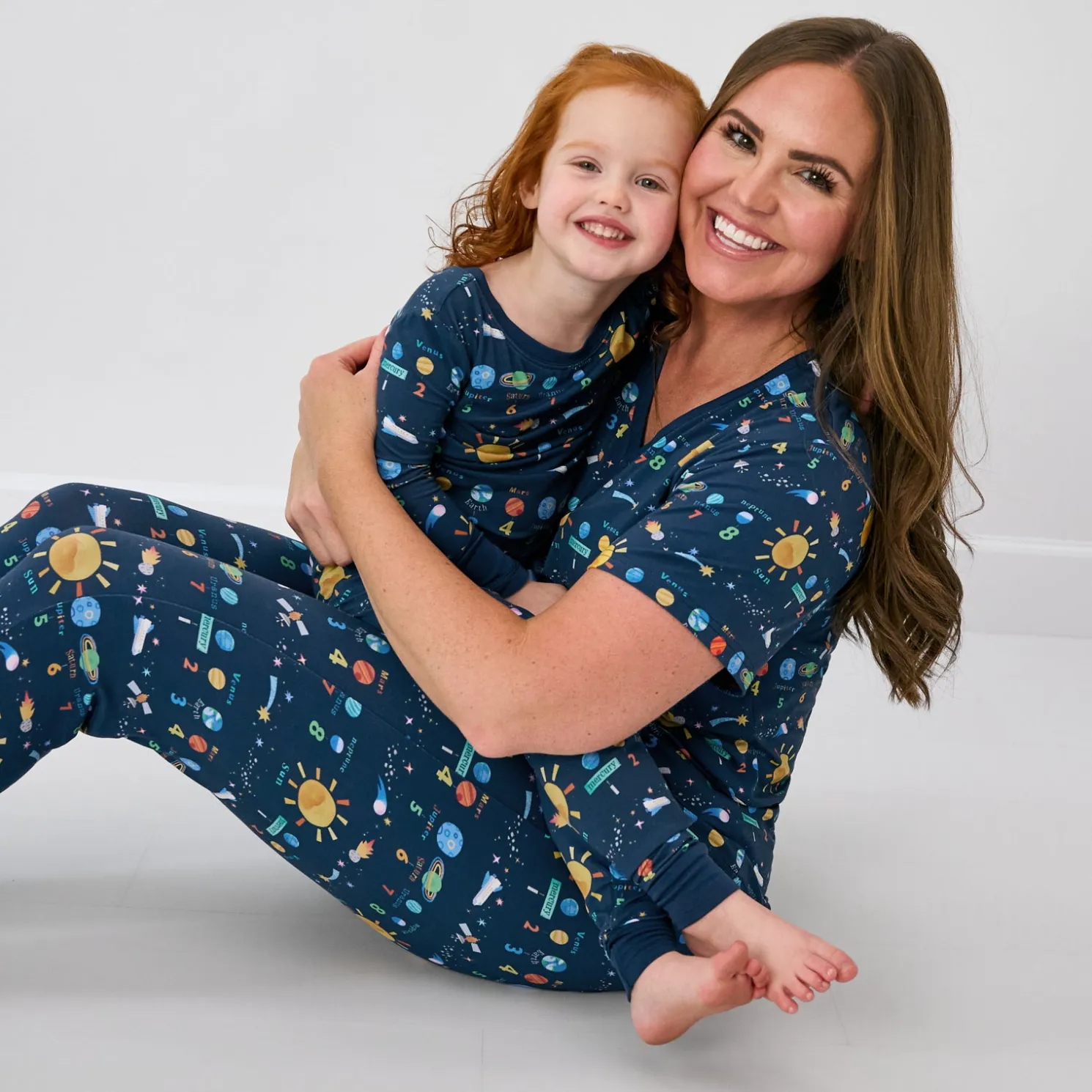 Solar Explorers Women's Short Sleeve Pajama Top