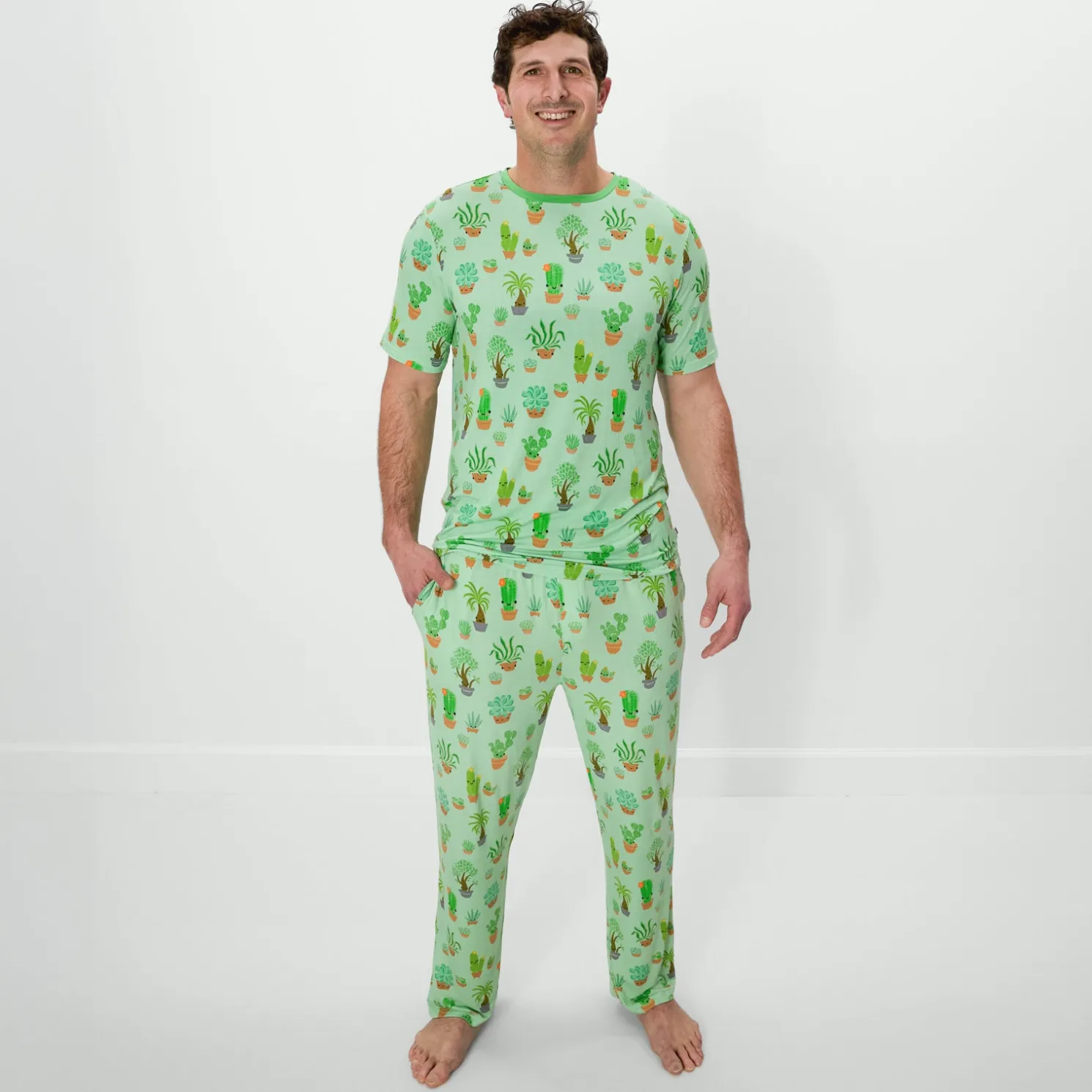 Succulent Love Men's Short Sleeve Pajama Top