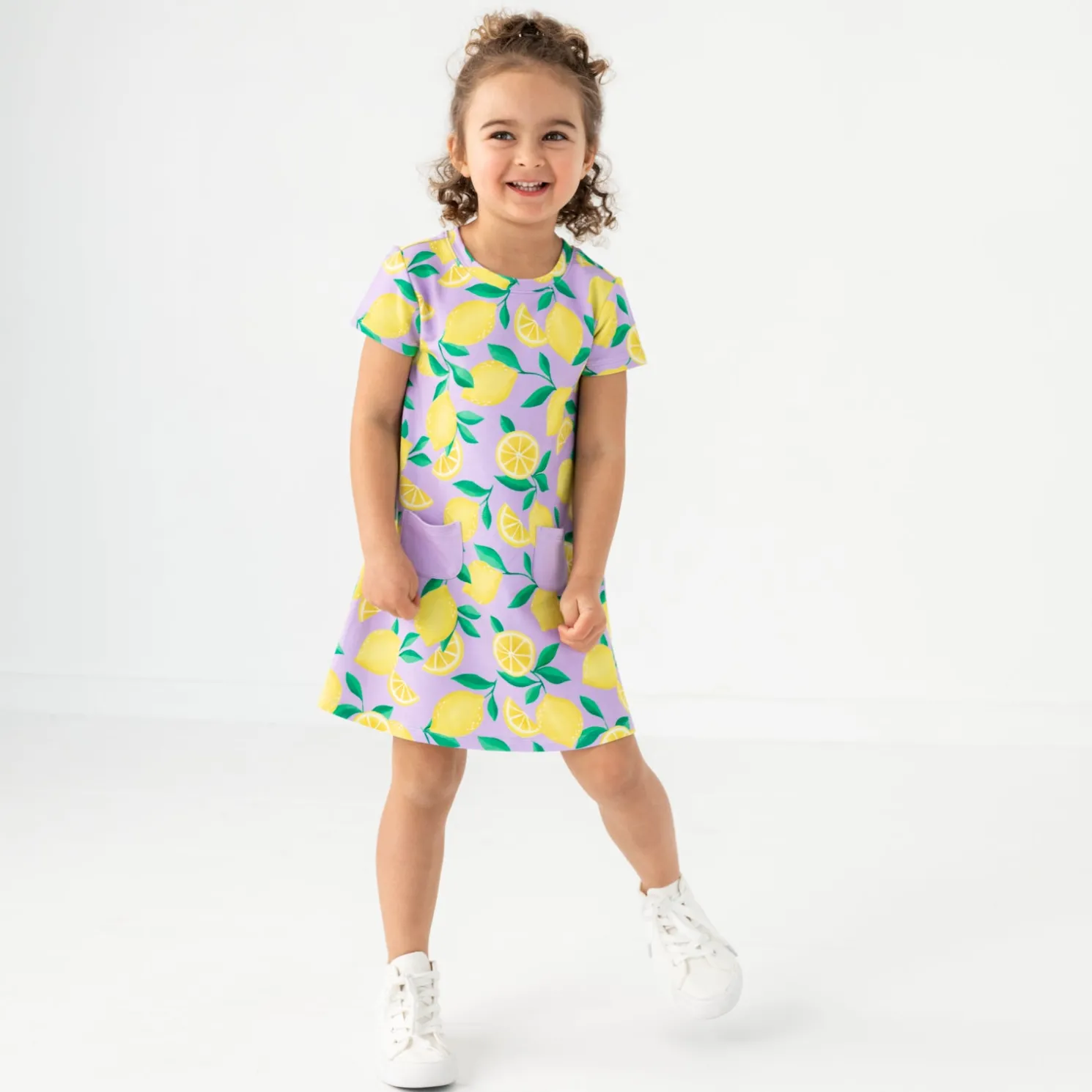 Sunny Citrus A-Line Pocket Dress