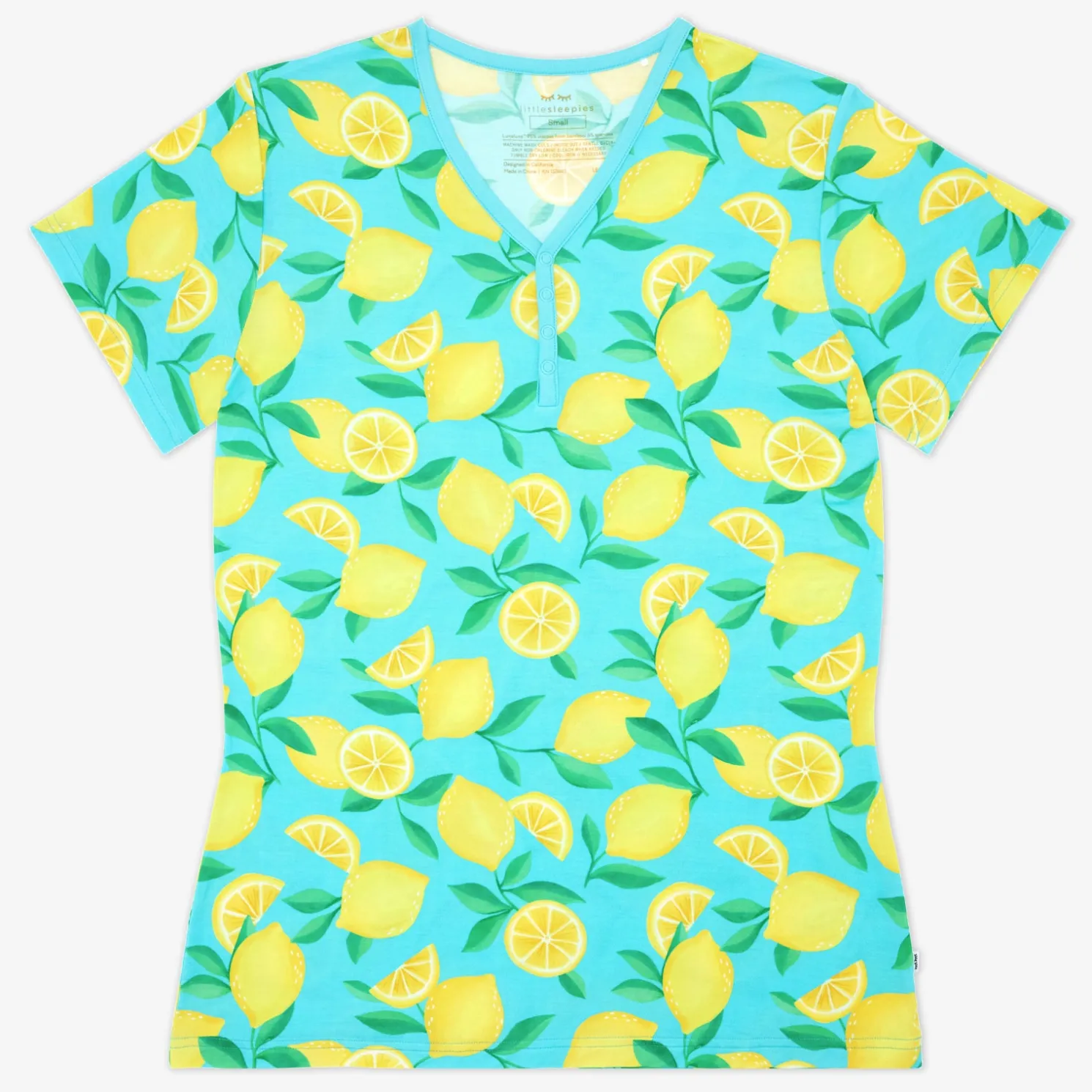 Sunny Citrus Women's Short Sleeve Pajama Top