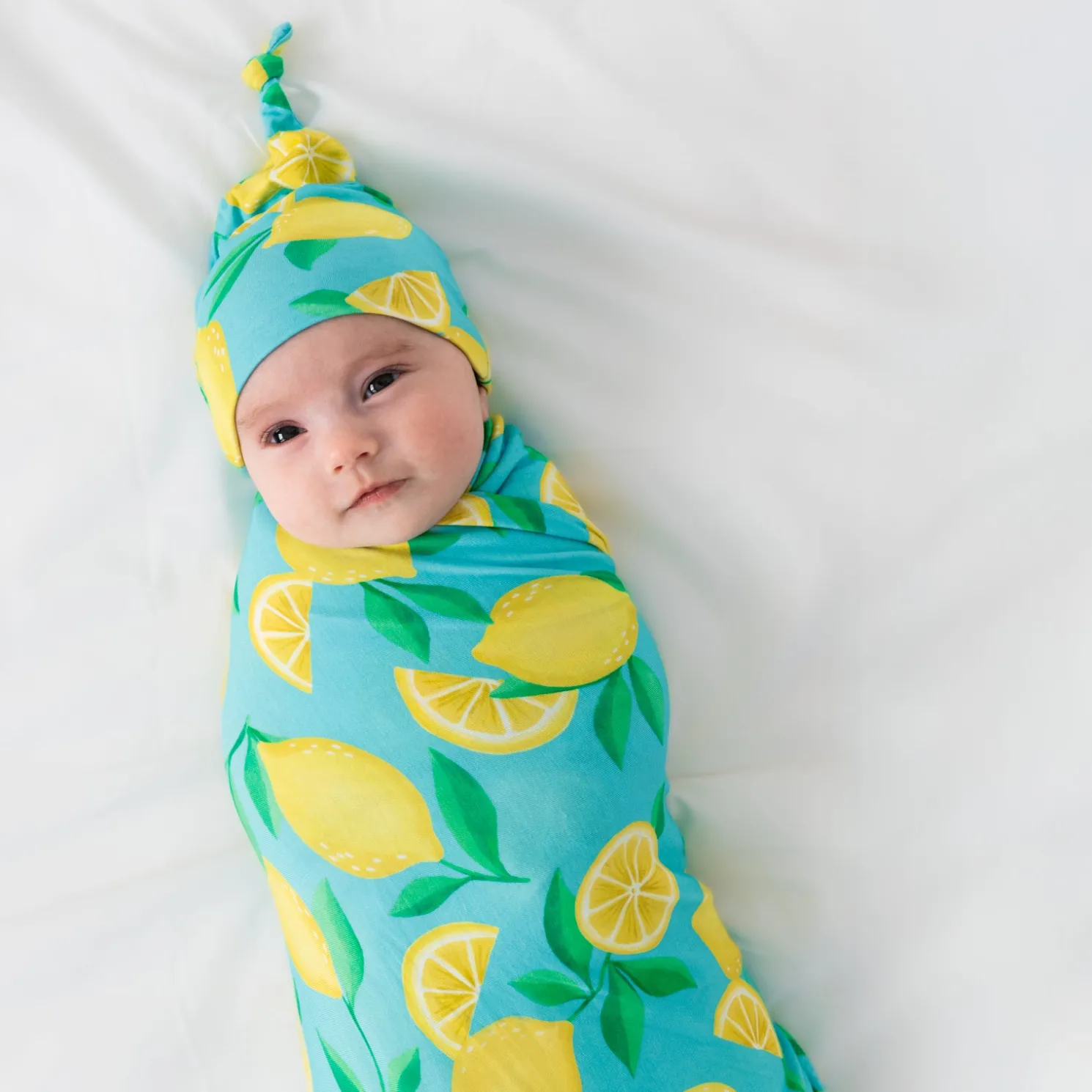 Sunny Citrus Swaddle & Hat Set