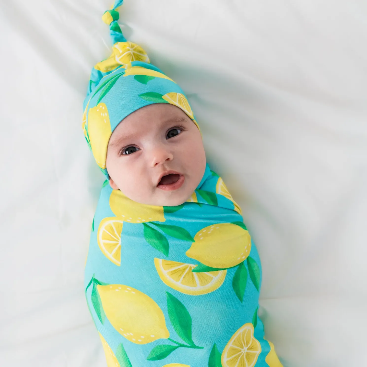 Sunny Citrus Swaddle & Hat Set