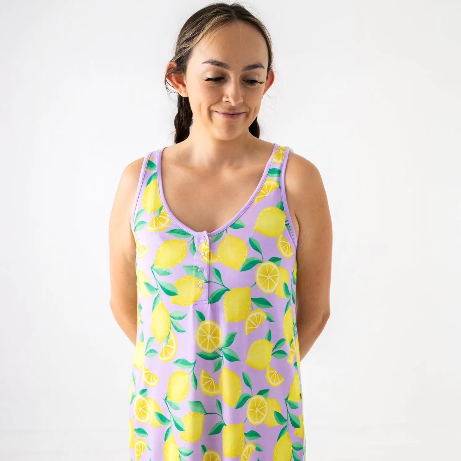 Sunny Citrus Women's Sleeveless Nightgown