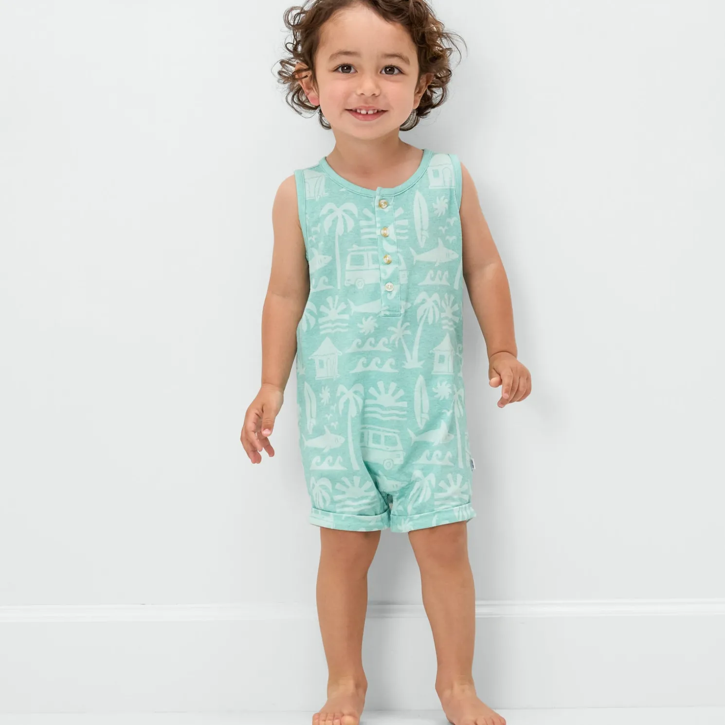 Surf Shack Henley Romper