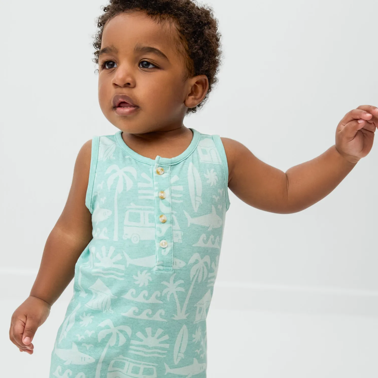Surf Shack Henley Romper