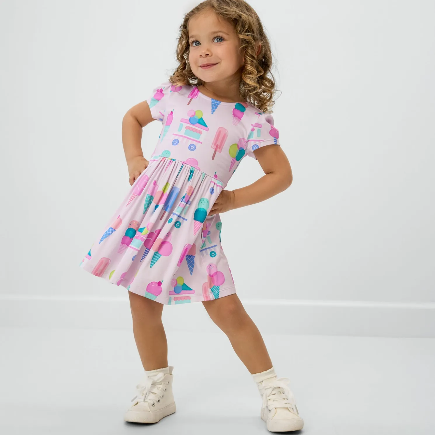 Sweet Scoops Bow Back Skater Dress