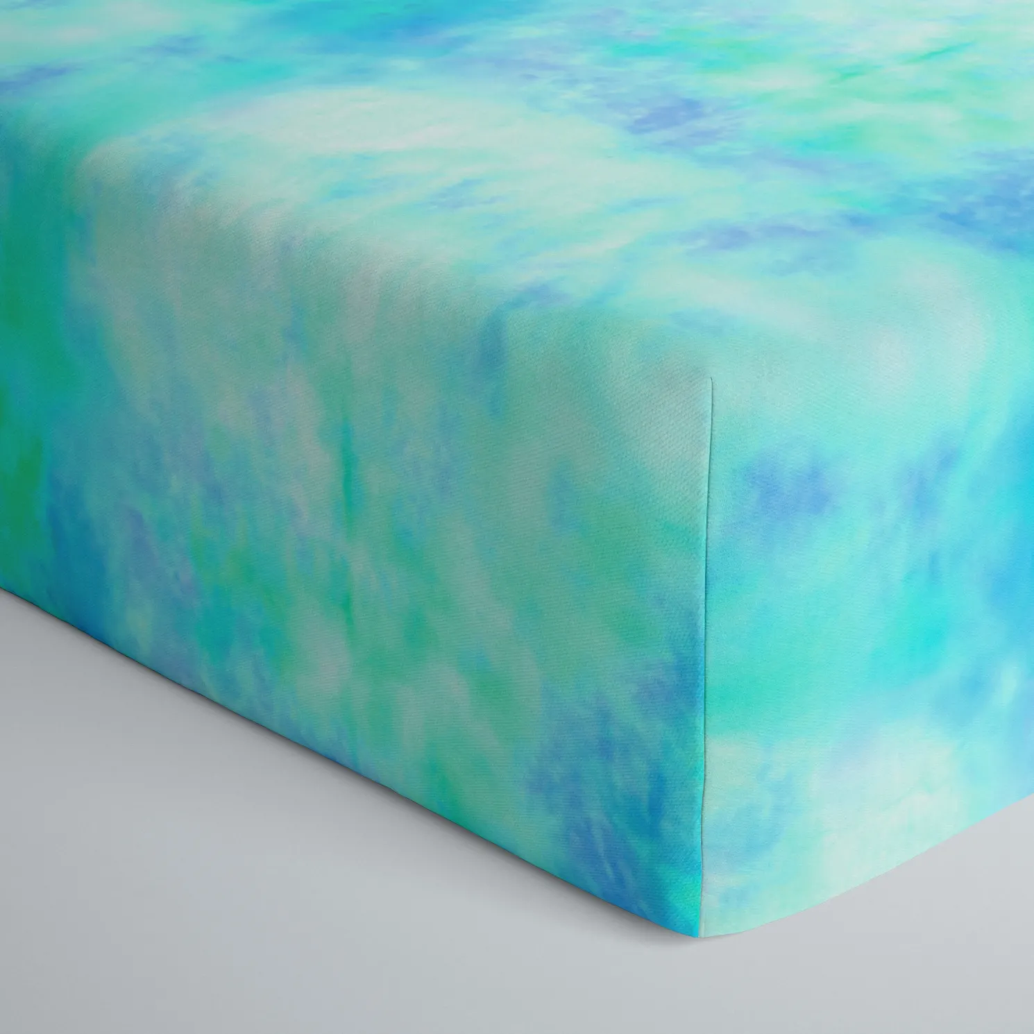 Tidepool Watercolor Fitted Crib Sheet