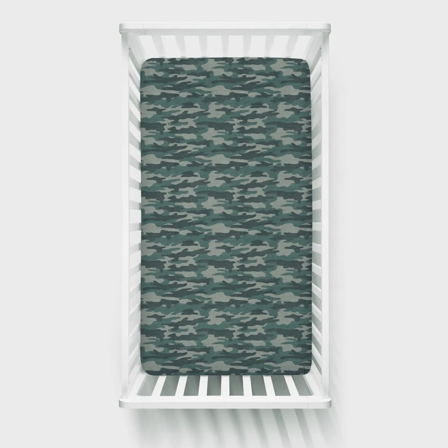 Vintage Camo Fitted Crib Sheet