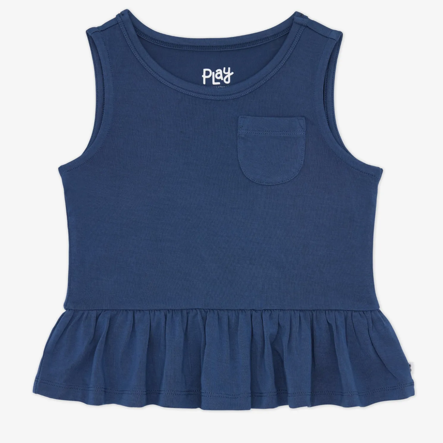 Vintage Navy Pocket Peplum Tank