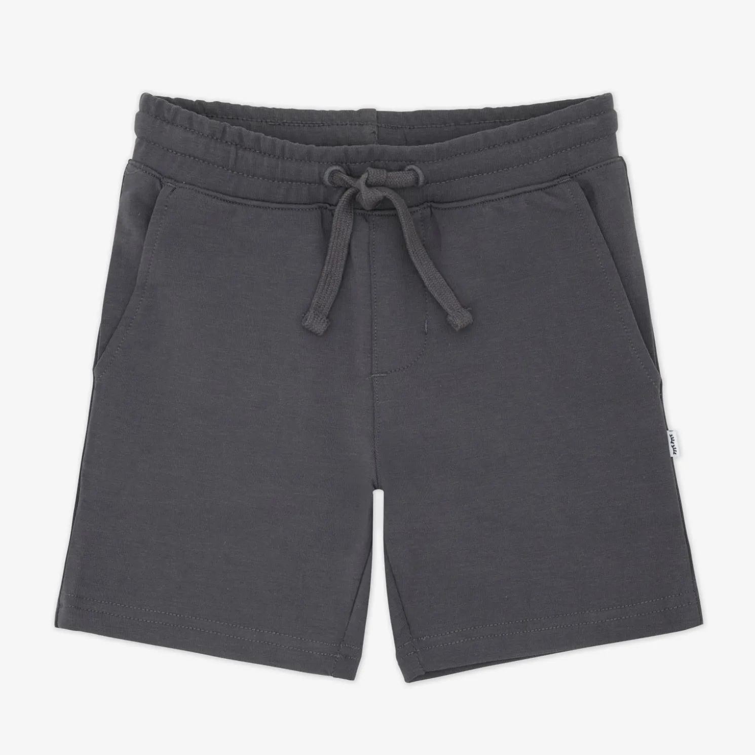Washed Black Drawstring Shorts