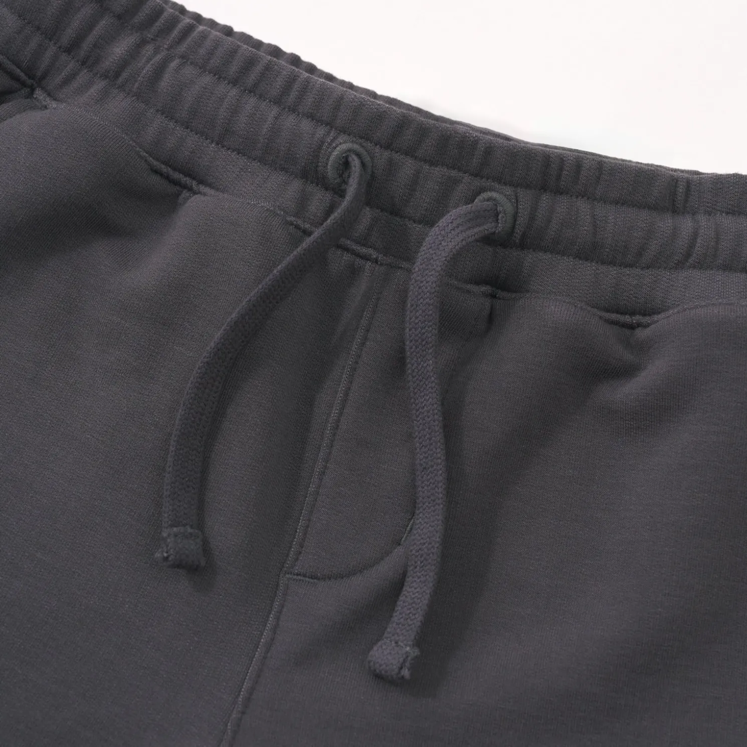 Washed Black Drawstring Shorts